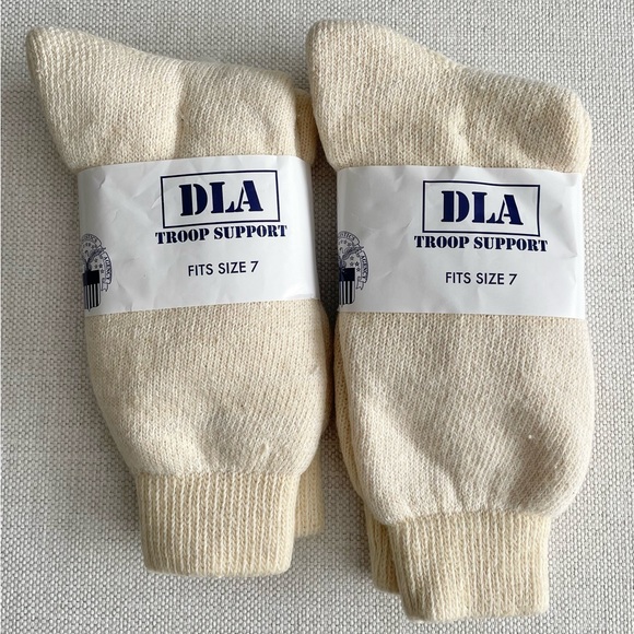 DLA Underwear & Socks 2 Pairs Dla Troop Support Men Size 7 Socks 8